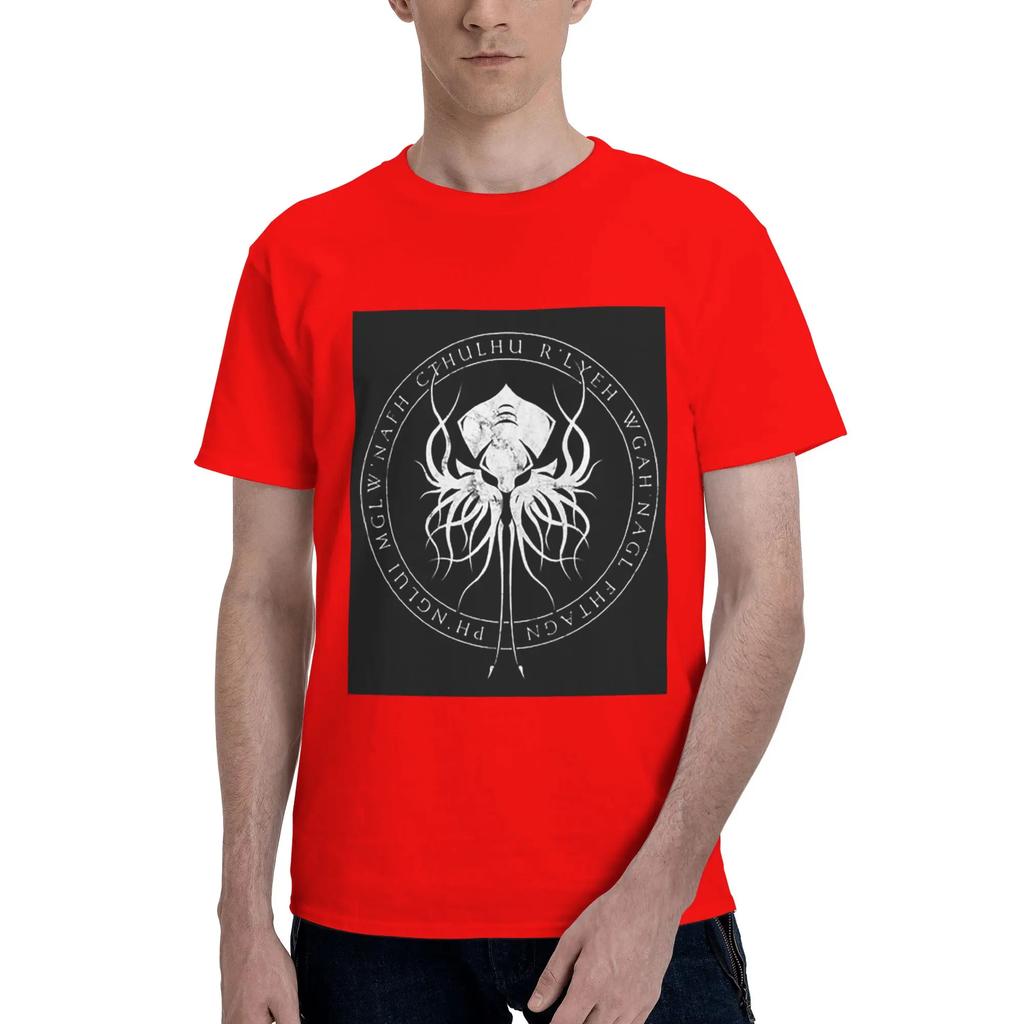 Lovecraft Great Cthulhu Men TShirt Oversized T Shirts Mens Crew Neck Cotton Tees Short Summer Male