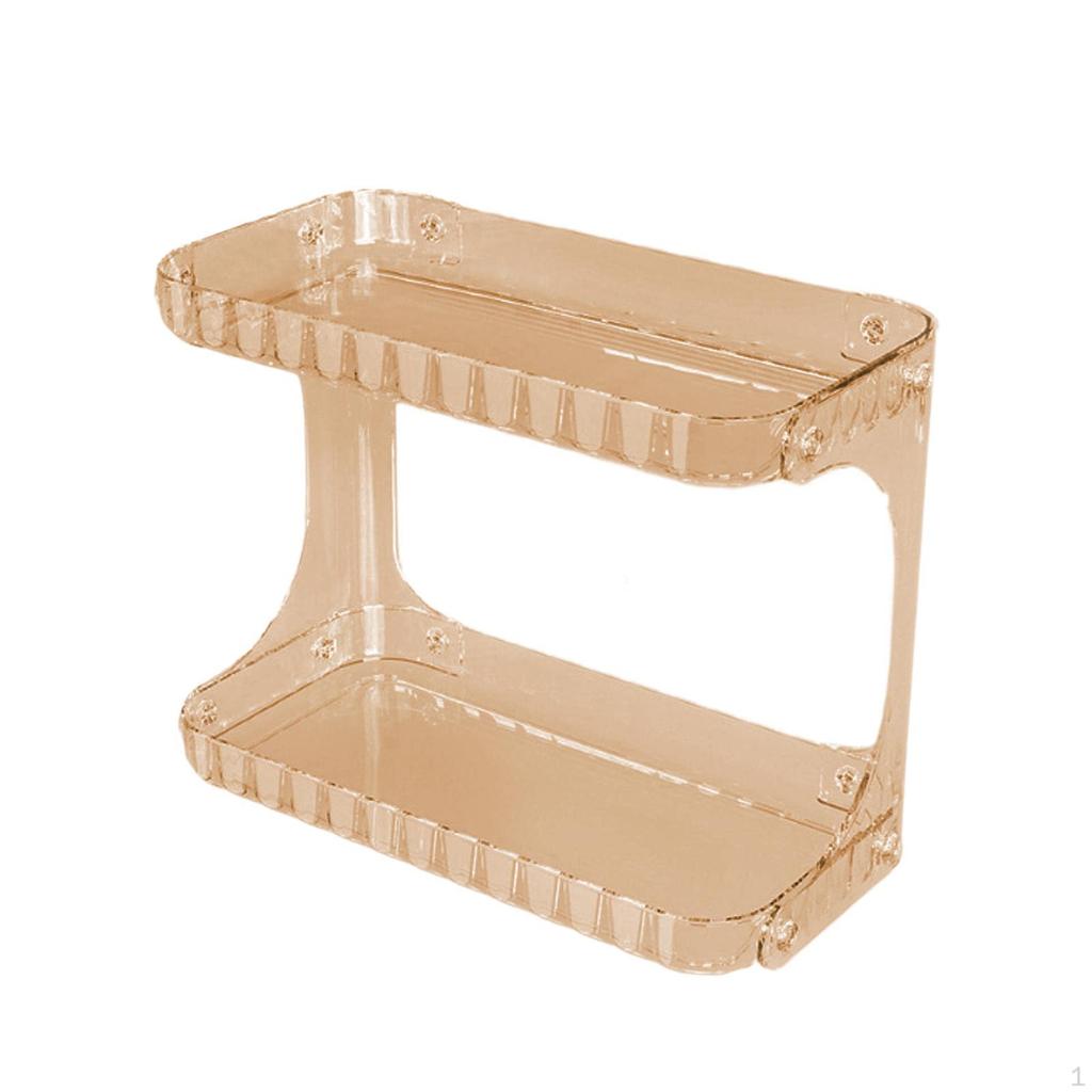 Cosmetics Organizer Rack Makeup Trays Multiuse Display Cups and Mugs Drain for Living Room