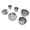 6PCS Portable Cookware Set Rapid Heating 304 Stainless Steel Efficient Easy To Clean