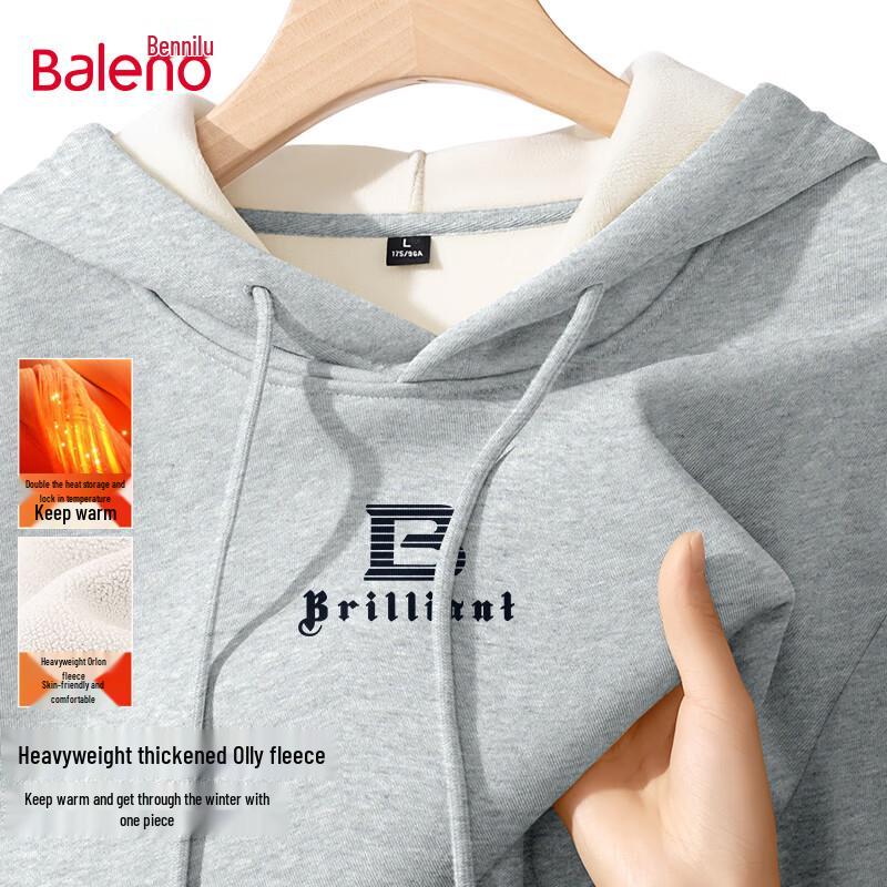 Baleno Men's Winter Warm Fleece Hooded Sweatshirt