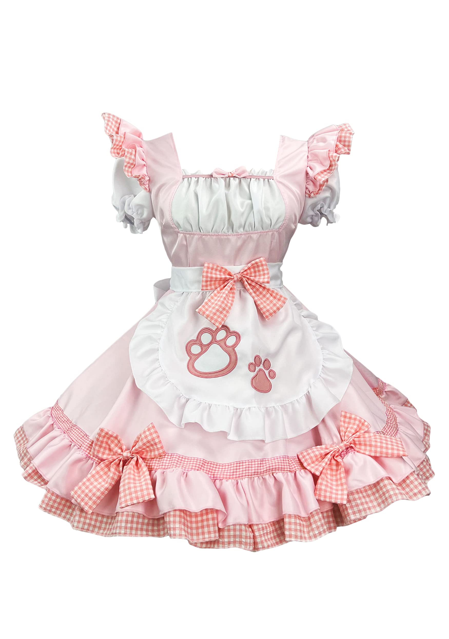 

OMZIN Maid Gothic Lolita School Cute Light Size 2XL Costume, Style, Cosplay, Christmas, Halloween, Festival, Dress, Maid, Cross-Dressing, Costume,