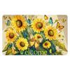 Lemon Print Welcome Doormat Absorbent & Non-Slip Washable Entryway Rug Soft & Comfortable for Front Door Bathroom Kitchen