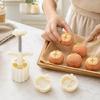 Family Baking Dessert Press with 2 Pattern Plates, 50g Plastic Mooncakes Pastry Tool and Spring Return Control for Decorative Treat Work, Home