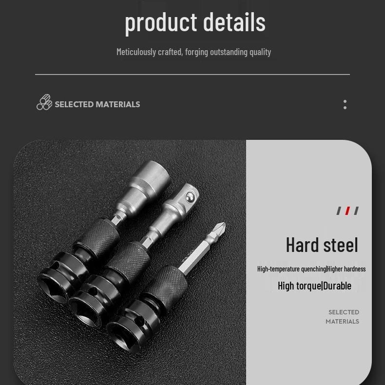 Multi-functional Electric Wrench Adapter Kit: Impact Wrench Socket & Drill Chuck Connector