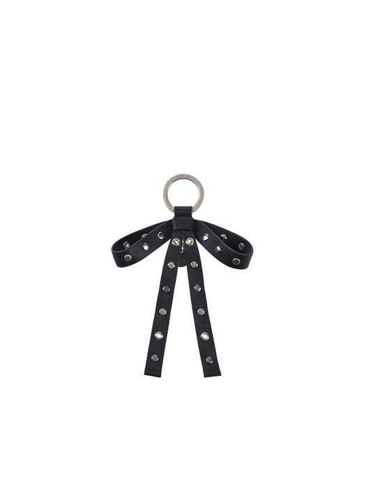 vunque Goth Leather Ribbon Charm (Goth Leather Ribbon Charm) Black