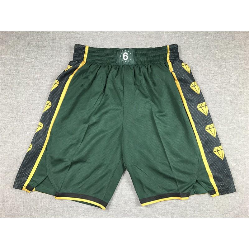 Boston Celtics Basketball Shorts Men Women Cotton Athletic Workout Green White Embroidered NBA Team Style