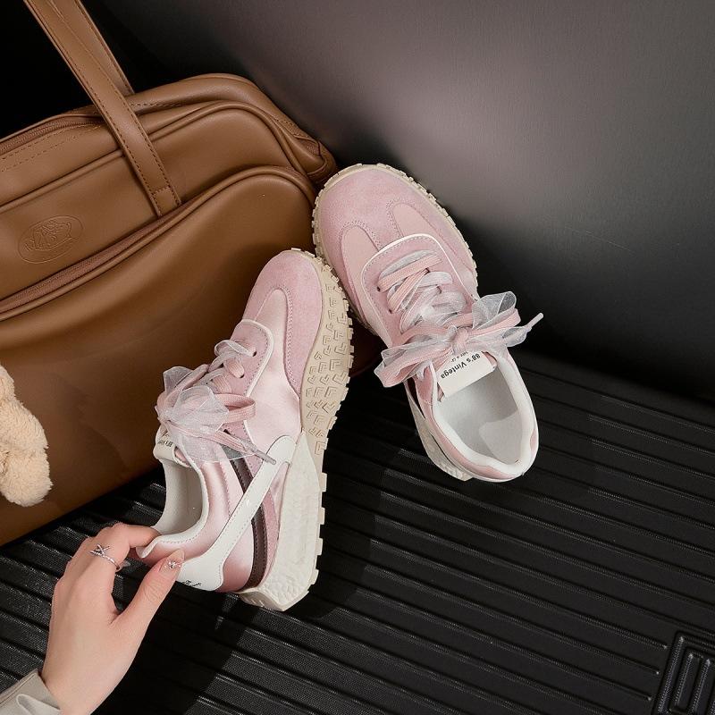 

Small man invisible inner height increase 7CM not tired feet German training shoes 2025 autumn casual Forrest Gump sports height increase women s shoe 40 розовый