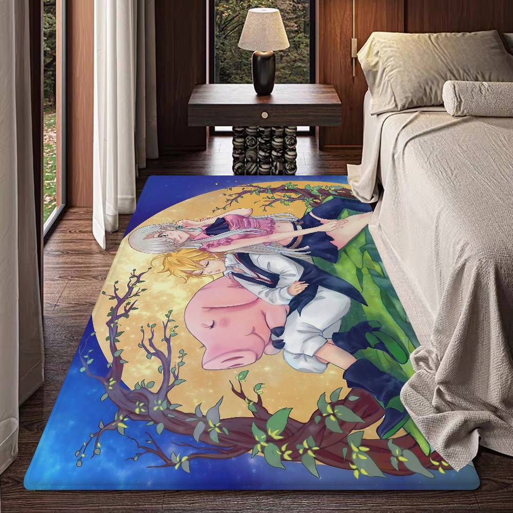 THE Seven Deadly Sins Anime Floor Mat INS Style Soft Bedroom Floor House Laundry Room Mat Anti-skid Bedside Area Rugs
