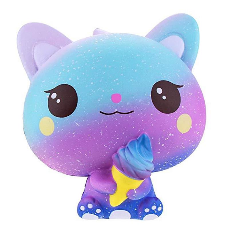 Милая игрушка-сквиши в форме кота-мороженого с медленным восстановлением для детей 11*10cm