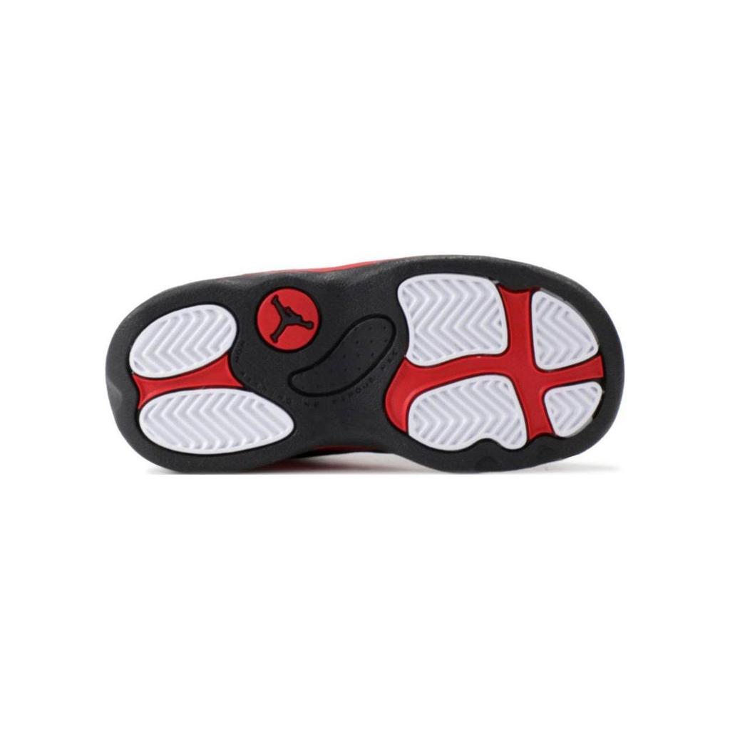 Jordan Air Jordan 13 Retro TD Couro Antiderrapante Amortecimento Cano Alto Vintage Sapatos de Basquete Preto 414581-004