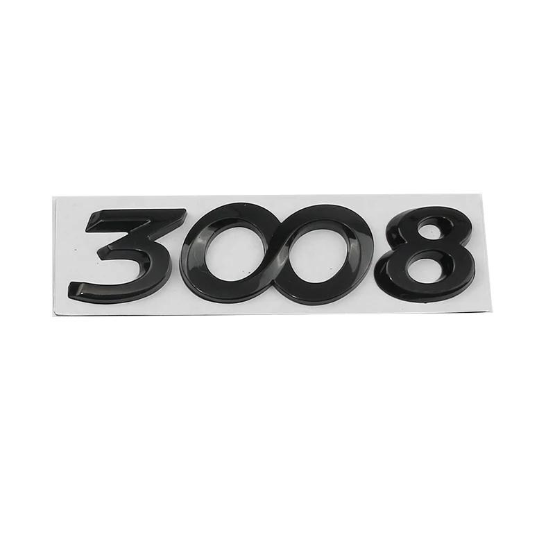 Autocollant Emblème Lettres Logo Badge Métal Coffre Arrière pour Peugeot 2008 3008 4008 5008 Accessoires de Décoration Styling