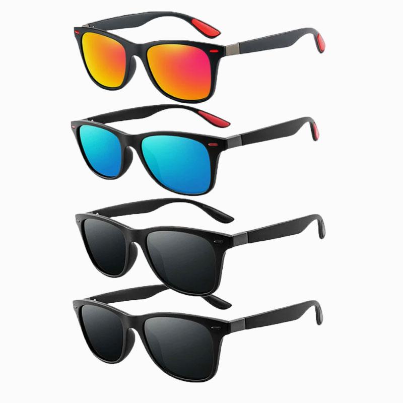 4pcs Retro Sun Glasses Men Women Vintage Sports Shades Fashion Brand Design Unisex Driver's Sunglasses Oculos De Sol
