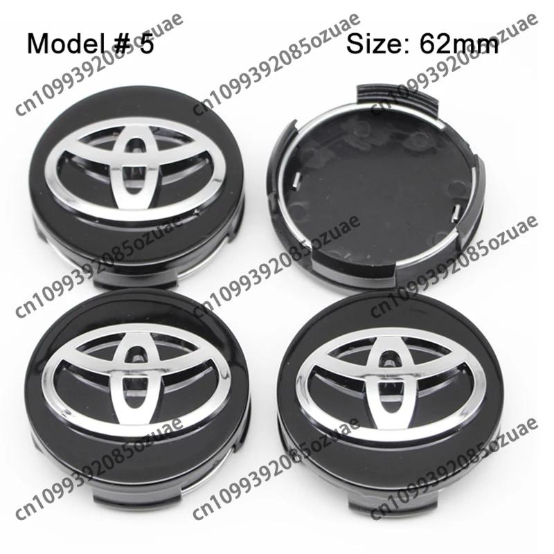 

4Pcs 62mm 57mm Car Wheel Center Hub Caps Cover Badge Accessories For Toyota Prado Yaris Hilux Verso Fortuner Supra Corolla Camry