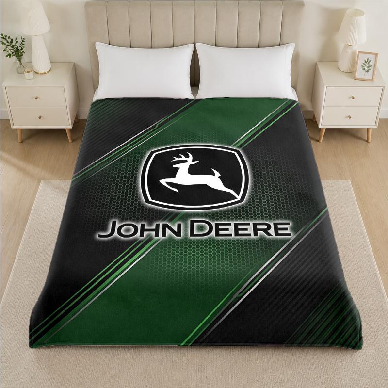 john deere Print Flannel Blanket Cozy Lightweight Plush Throw Blanket For Bed Sofa Household Use
