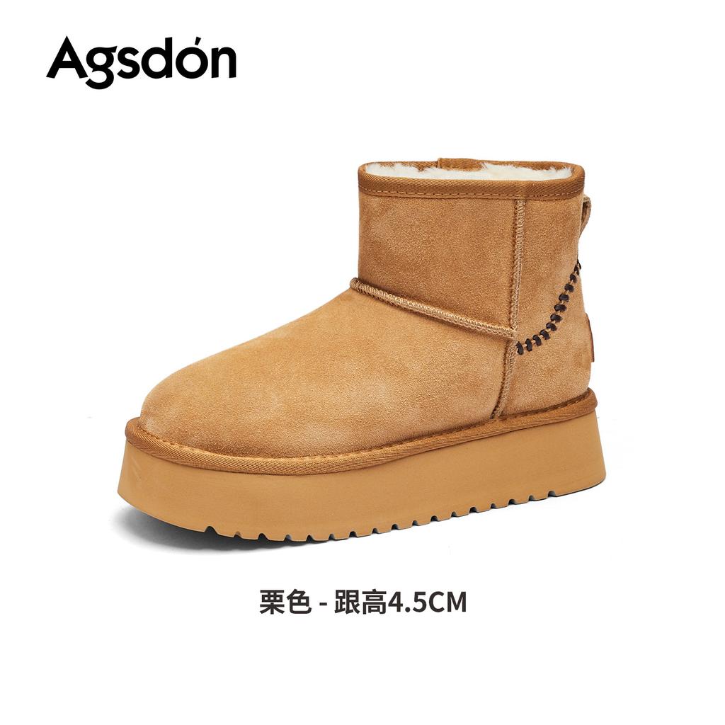 Platform snow boots new winter piled thickened bread cotton shoes casual fluffy boots