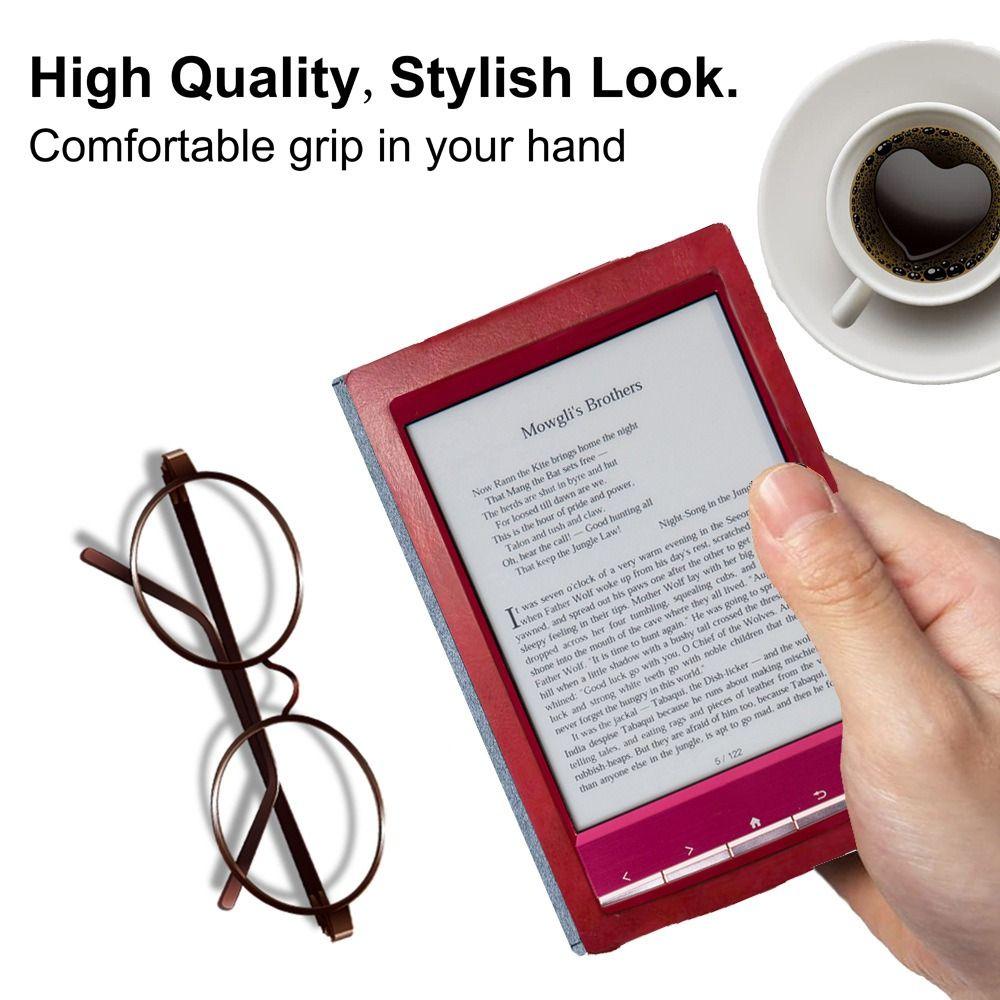 Leather 6inch E-Reader Case Anti-fall Back Cover Premium Folio Cover for Sony PRS T1