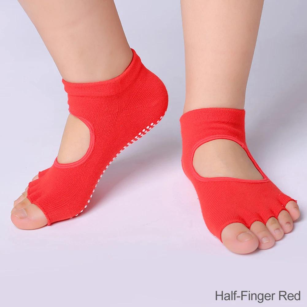 1Pair Grip Socks for Women, Non Slip Pilates Yoga Socks with Double Stripes Non Slip Socks for Workout, Ballet, Athletic Socks