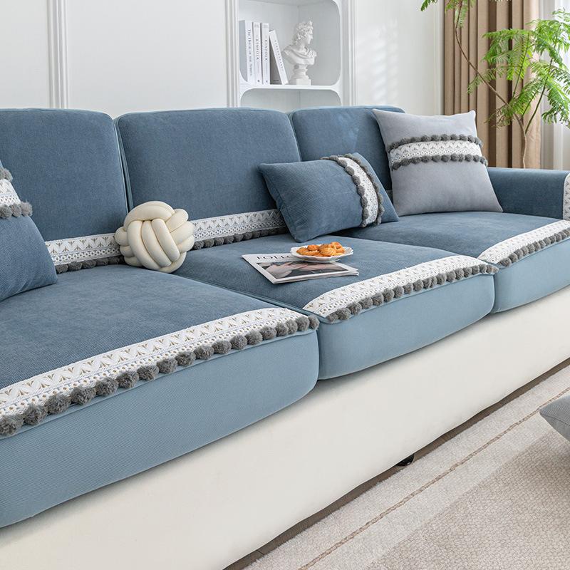 

Чехол для дивана Pompon Nordic, универсальный чехол, подушка для дивана, универсальная подушка для дивана из шенилла Four Seasons 60*60cm