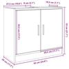 VidaXL Armoire d'évier chêne sonoma 63x29x55 cm bois d'ingénierie, armoire de salle de bain, armoire de rangement salle de 848096