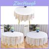Elegant Pvc Circular Dining Cloth With Waterresistant Dustproof Surface For Kitchen Use