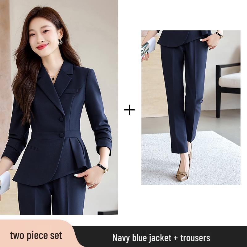 

Women s Professional Suit Set - Formal Wear for Spring/Autumn, Ideal for Hotel Front Desk or Jewelry Store Work Uniforms. S