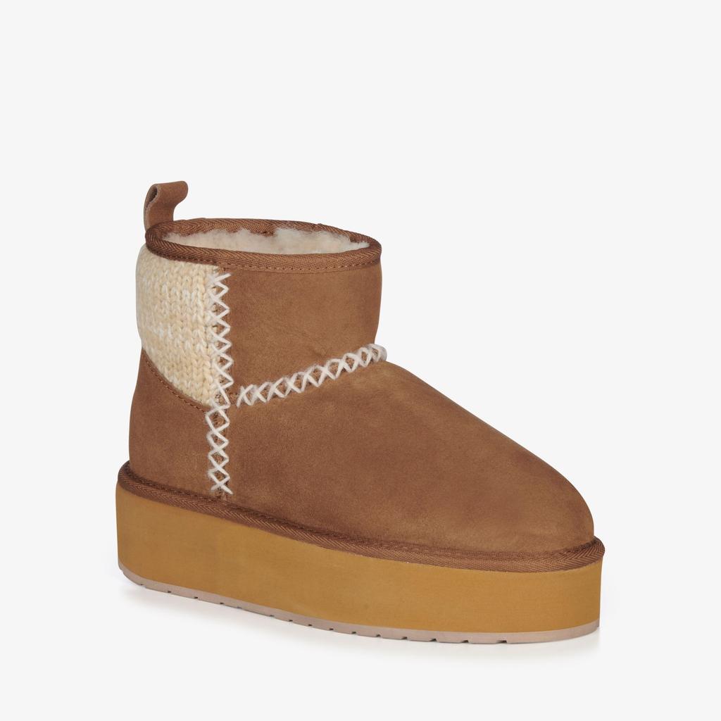 Fashion Boots Stinger Knit Flatform Chestnut [EMU Australia]