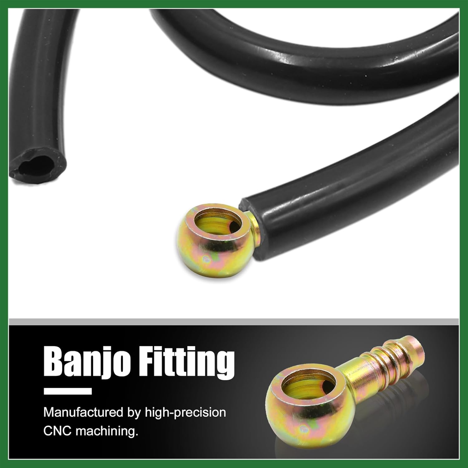 

Motoforti 3/8 10mm ID Hose Barb 14mm Banjo Fitting Fuel Brake Line Adapter for Motorcycle Car Long-lasting