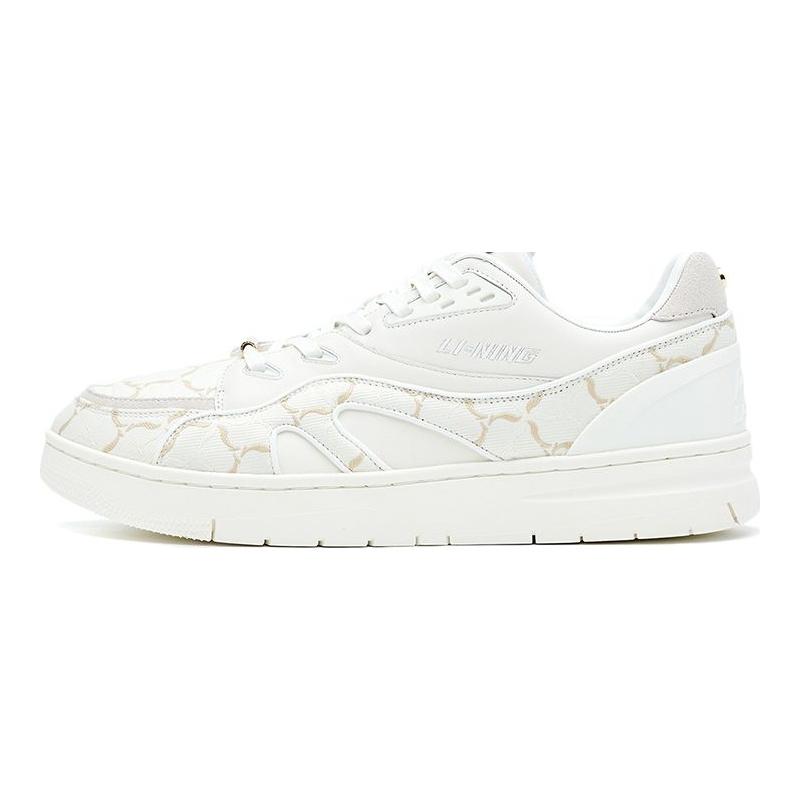 Li-Ning 1990 Non-Slip Low-Top Skate Shoes Men Sneakers Off-White ALFR103-1