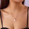 Elegant Cherry Pendant Necklace Dainty Alloy Chain Jewelry with Adjustable Length for Daily Wear and Special Occasions