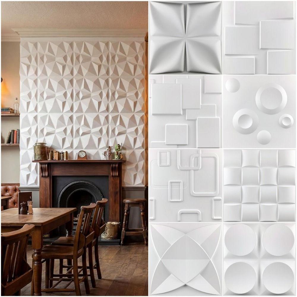 White Wall Sticker Multi Pattern Wall Paper Durable Wall Panel Hotel Restaurant