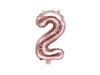 Foil Balloon Number '2', Rose Gold
