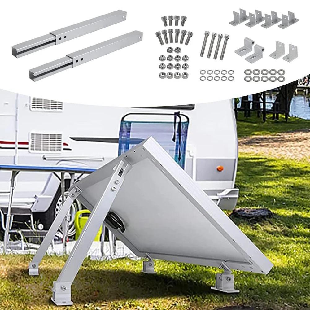 Solar Panel Foot Mount Bracket 15-30°Adjustable Photovoltaic Tilt Mount Bracket Solar Panel Fixing Support Kit For RV Roof Boat
