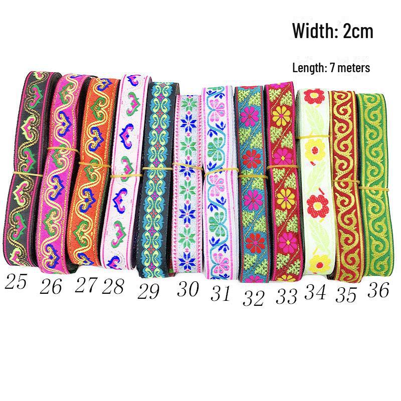 Pânză jacquard etnică: Accesorii și decorațiuni interioare Hanfu de 2 cm