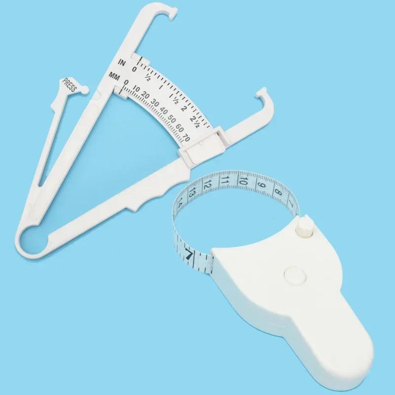 1 Set 70mm Hautfalten-Körperfett-Messschieber-Set mit Maßband Körperfett-Messgeräte Körperfett-Tester Hautfaltenmess-Zubehör