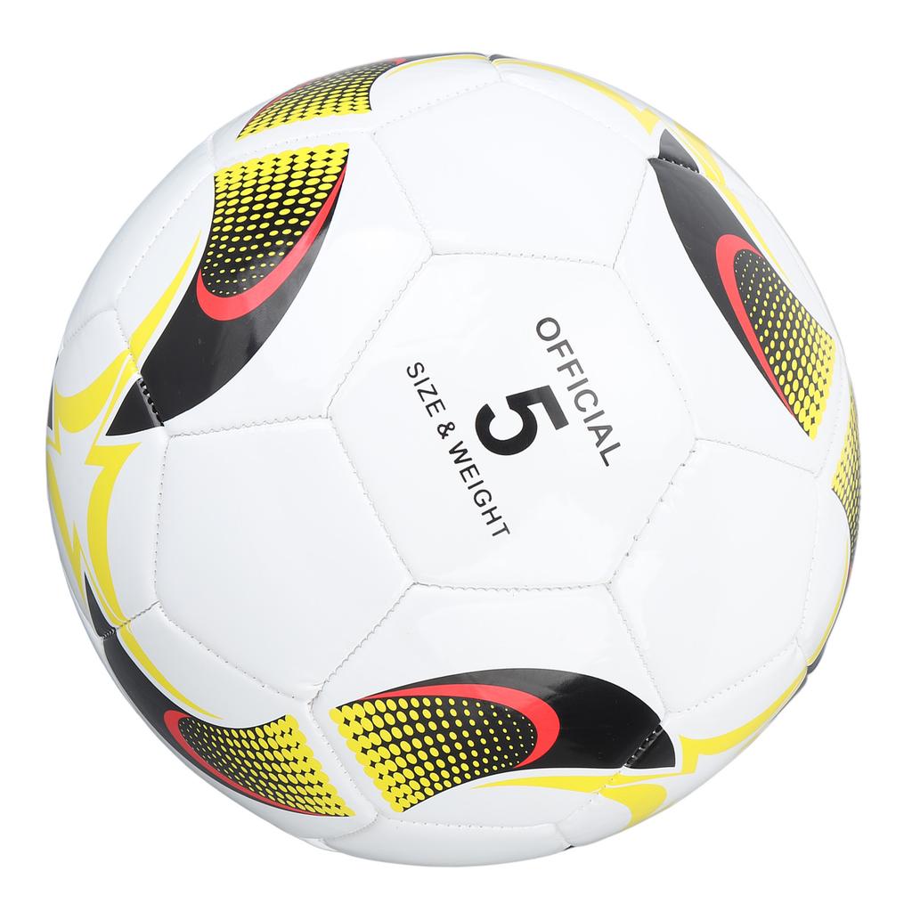 Size 5 Soccer Ball PVC Corn Pattern Elastic Soccer Ball Gift for Practice Game Kids Adults White