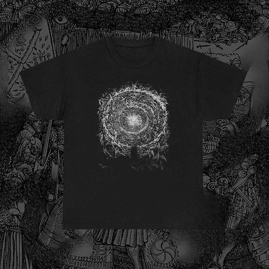 Koszula Empyrean, Gustave Doré, Boska Komedia, Dante Alighieri Koszulka Graficzna Retro Streetwear Wysokiej Jakości z Okrągłym Dekoltem Krótki Rękaw