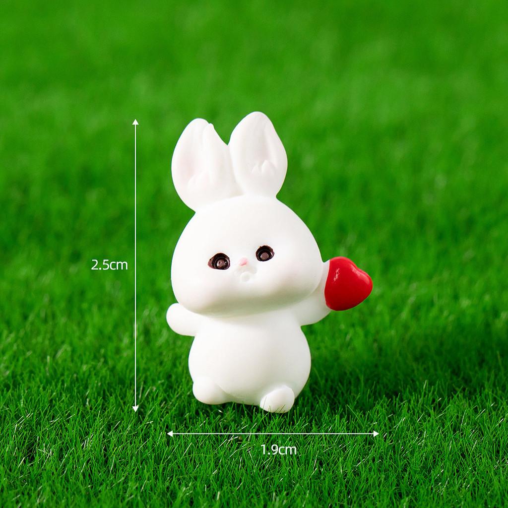 Enchanting Fairy Forest Bunny Resin Figurine Creative Tabletop Home Decor Accessory
