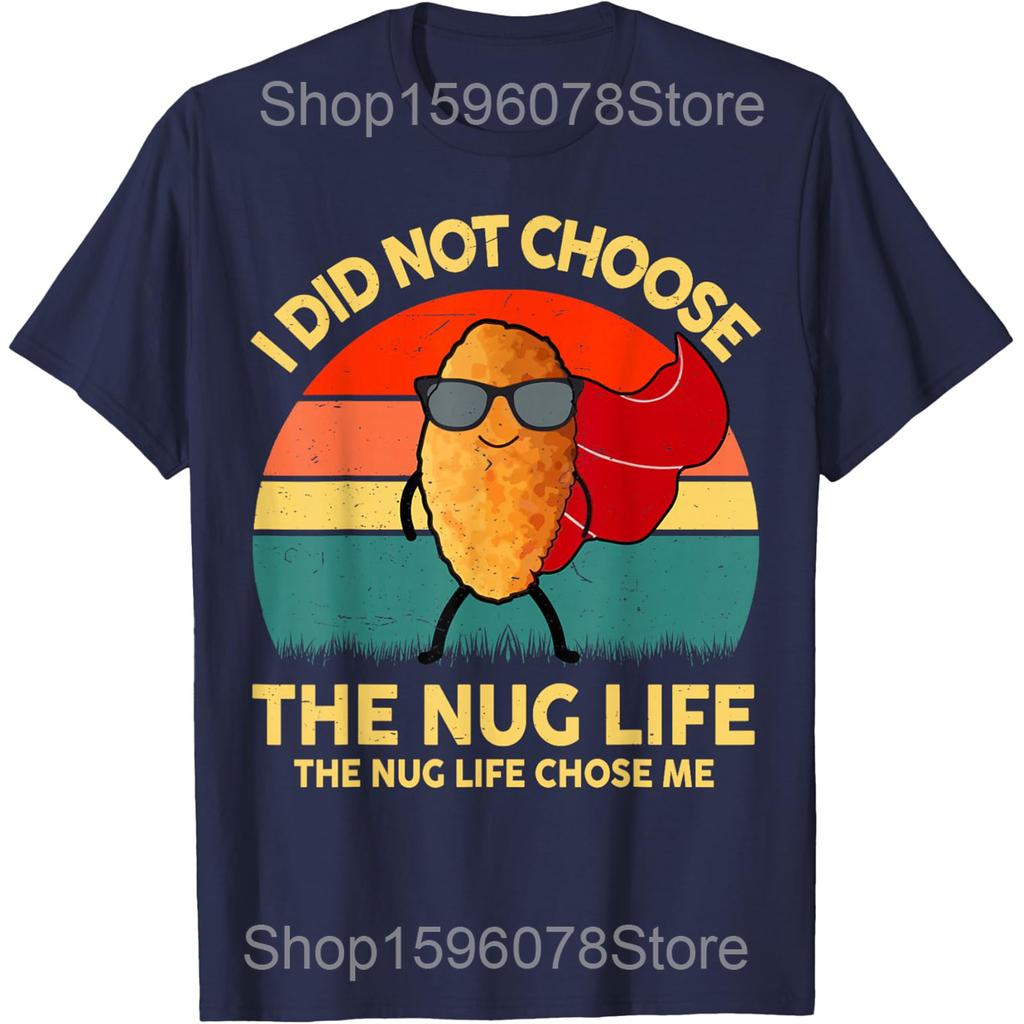 Für Feinschmecker Ich Habe Gerechnet Antwort Ist Chicken Nugget T-Shirts Herren Humor Streetwear T-Shirt Kurzarm Unisex Lockere Kleidung