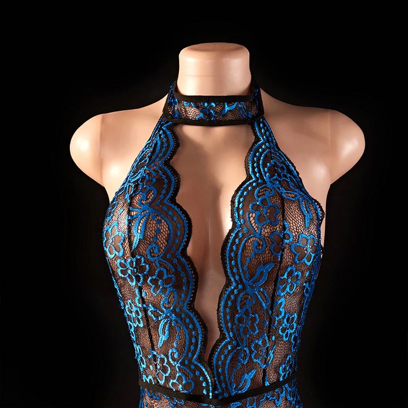 Summer Sleeveless Thin Bodysuit Sexy Bodycon Off Shoulder Open Bra Underwear Crotchless One-piece Rompers Porn Exotic Suit