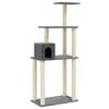 VidaXL Cat Tree with Sisal Scratching Posts Dark Grey 147 Cm