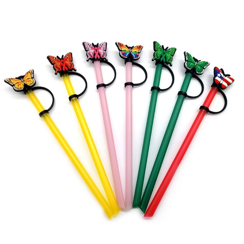 Splash Proof Straw Plug Silicone Drinking Dustproof Cap Creative Straw Topper  Cup Accessories