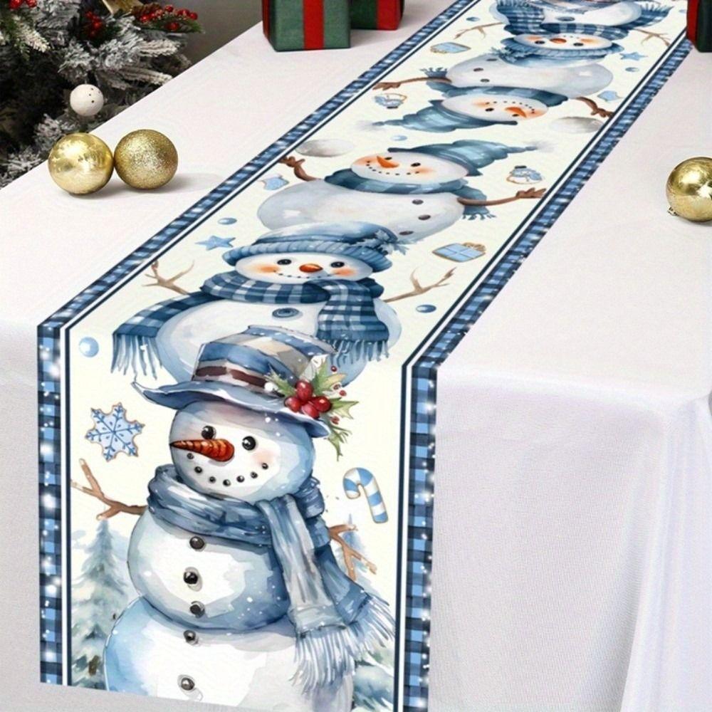 New New Year Christmas Table Runner Navidad Gift Xmas Party Christmas Table Flag Flag Cover Christmas Tablecloth Party Ornament