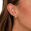 S925 Sterling Silver Heart & Emerald Teardrop Earrings - European & American Style Fashion Ear Accessories