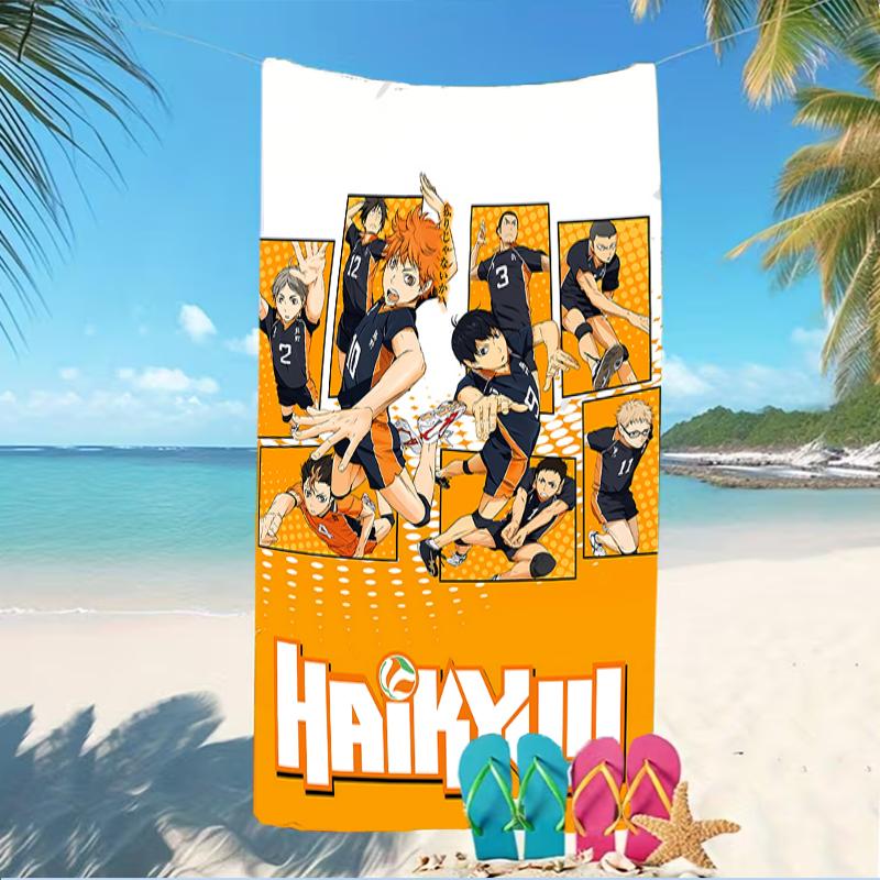 Beach Towel with Haikyu Pattern - soft,absorbent,machine washable Lightweight&Modern,swimming,Travel Essentials