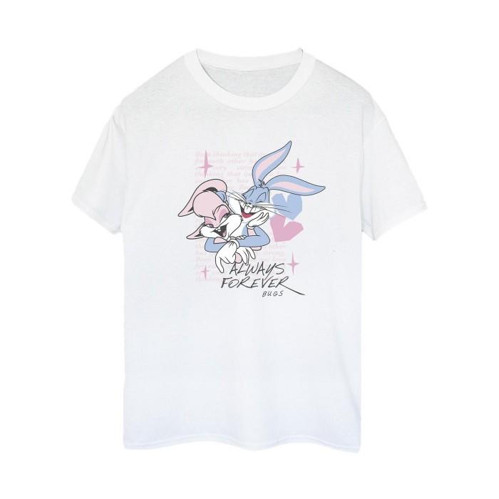 Looney Tunes Womens/Ladies Always Forever Bugs Bunny & Lola Bunny Cotton T-Shirt