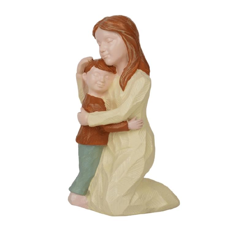 Familienfigur Statue Romantiker Liebespaar Skulptur Modellierte Handbemalte Figur Geschenk für Jubiläum Geburtstag