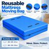 Mattress Cover Bag with Multiple Carry Handles for Moving, Transport, and Temporary Storage with Bag Closure Design