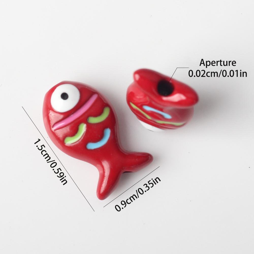 10pcs Handmade Craft Mini Fish Beads Cartoon Jewelry Making Material Bracelet Making Kit