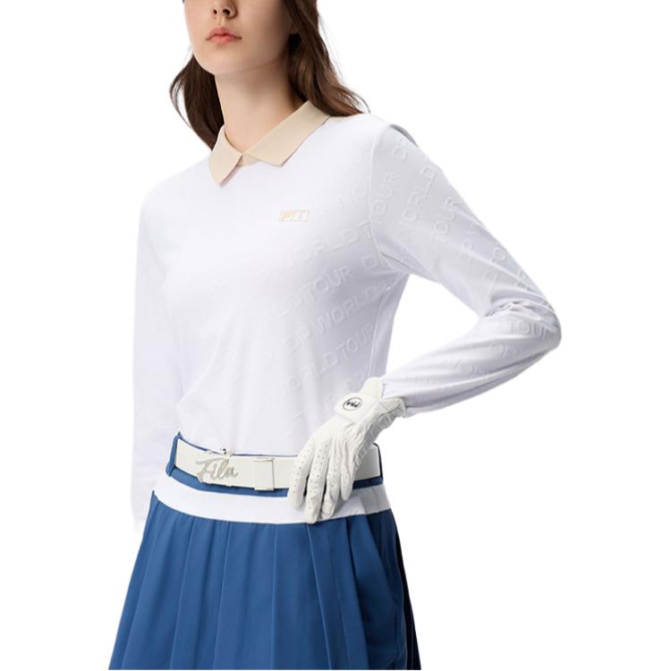 New FILA Polo Shirt Women's Jade White A11W445206FWT