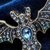 Daily Wear Decorative Pin Halloween Rhinestone Bat Brooch, Retro Gothic Shaped Lapel Brooch Pin, Jewelry Accessory for Clothing Bags Scarves Sweaters
